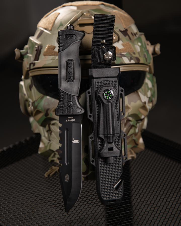 Tactical knife AK-47 grey/black ВТ5555