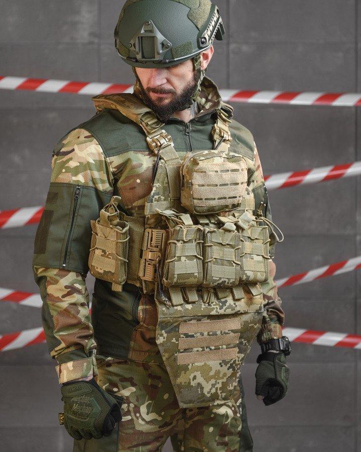Плитоноска 4 швидкі скидання Cordura піксель НП5128