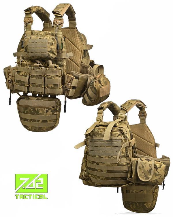 Плитоноска 7.62 з рюкзаком піксельТР6022