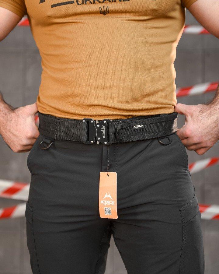 Тактичний ремінь Ranger Belt Attack Black — витривалість і надійність у кожному елементі