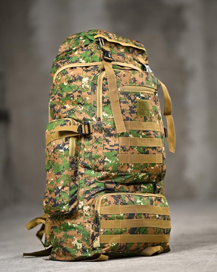Тактичний рюкзак Outdoor 70L pixel green ВТ6791