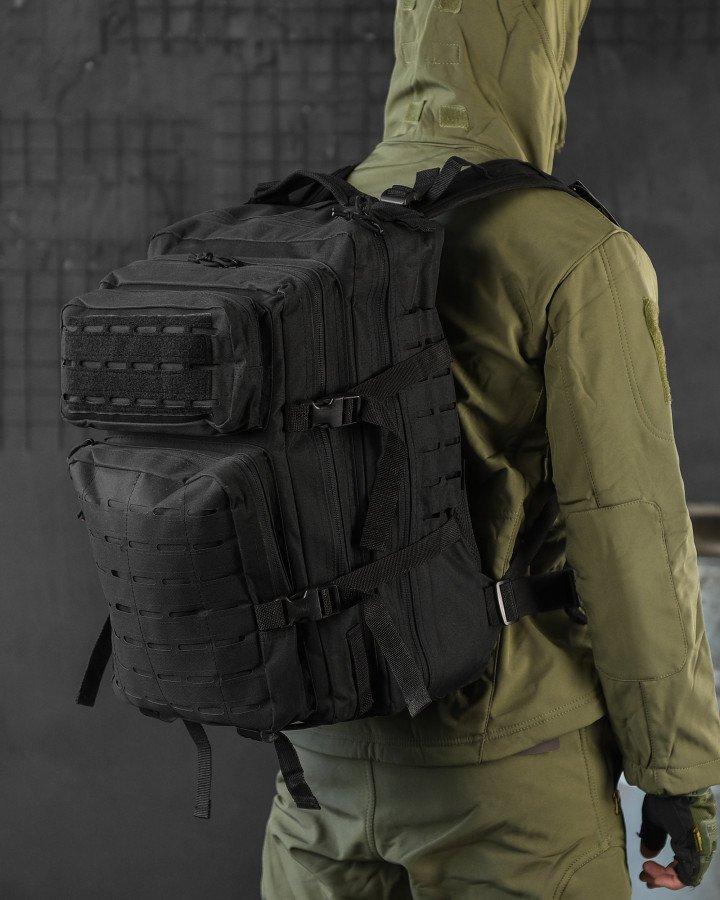 Штурмовий рюкзак US Laser Cut Assault Black 47L ВТ4144