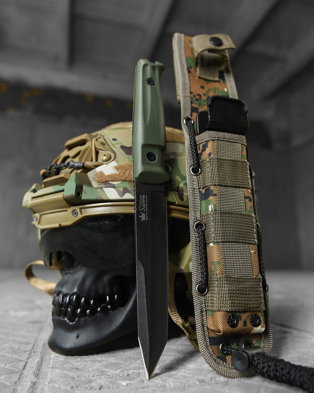 Ніж   Aggressor D2 Stonewash green