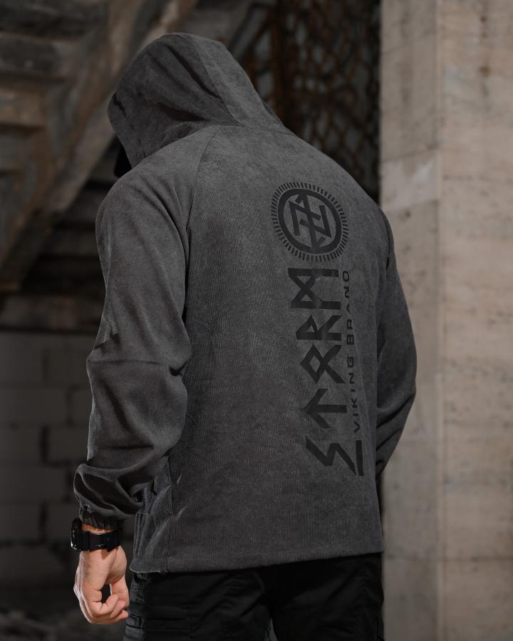 Олімпійка в стилі мілітарі BORN OF WAR Руни grey ВМ3641