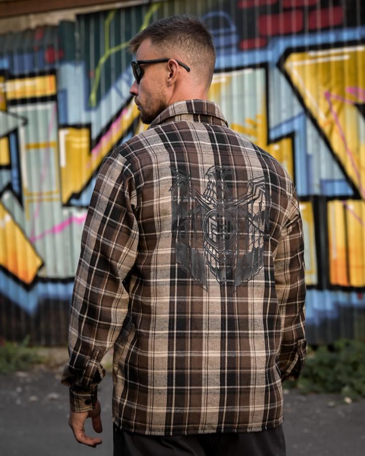 Чоловіча сорочка BORN OF WAR Eagle Brown РН4837