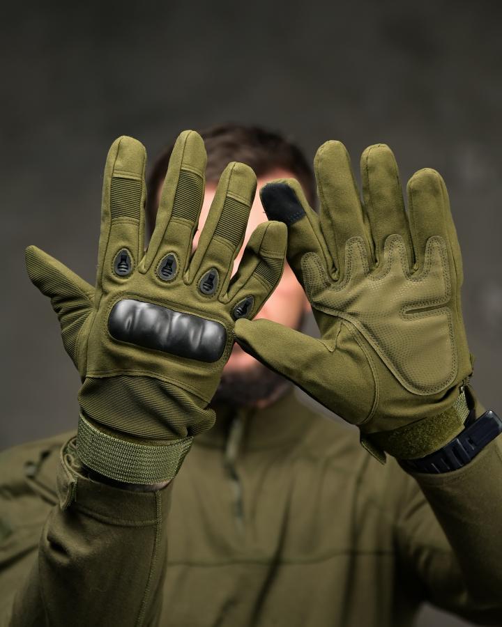 Тактичні утеплені рукавички Full Finger Olive ВТ4745