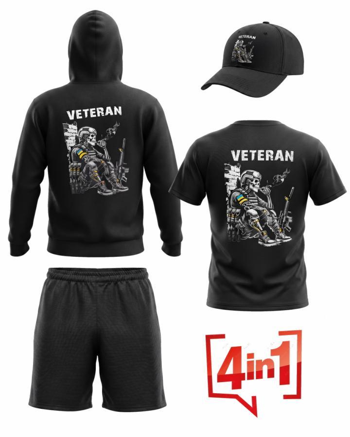 Тактичний комплект 4в1 Veteran black ВТ5358