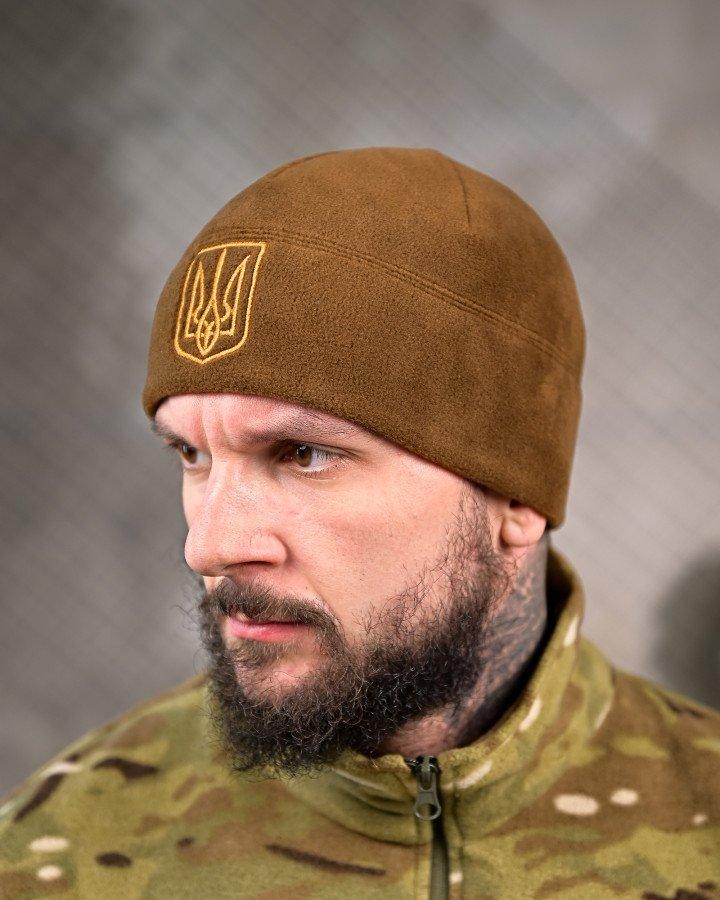Тактична флісова шапка ВТ7671 з Гербом