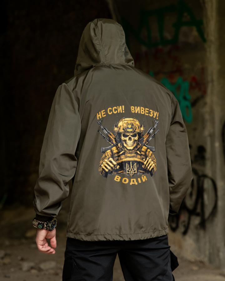 Вітровка в стилі мілітарі BORN OF WAR Водій олива ВТ5440