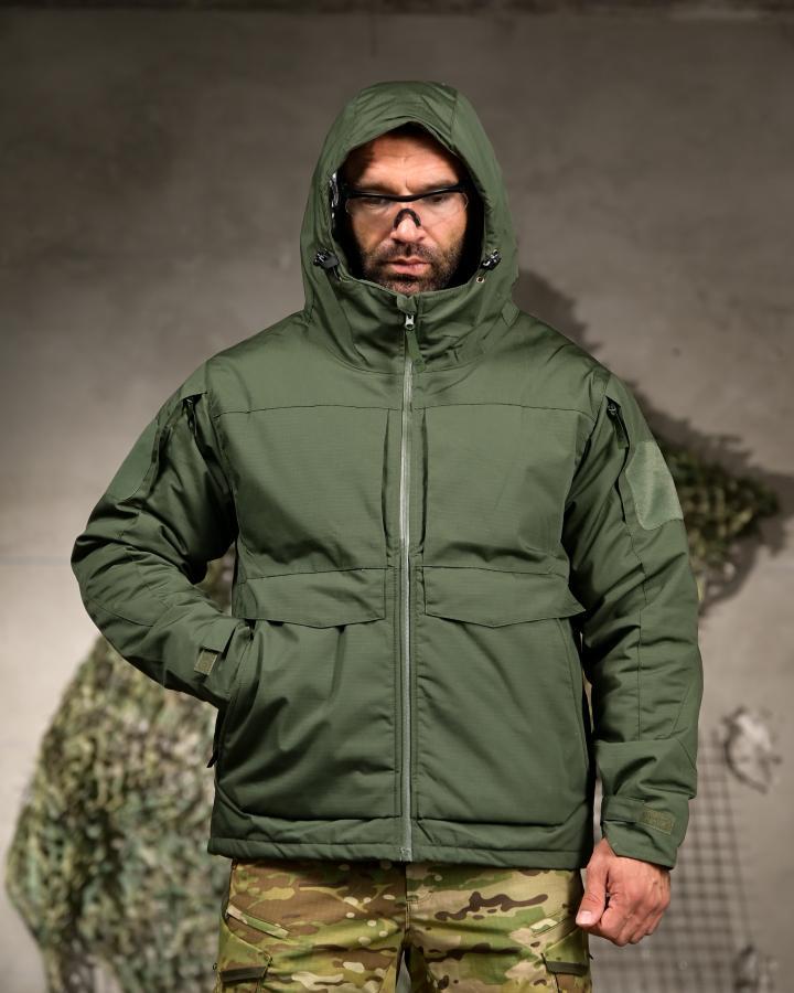 Зимова тактична куртка Yinren з підкладкою Omni-Heat та силіконовим утеплювачем Olive Green ВТ4724