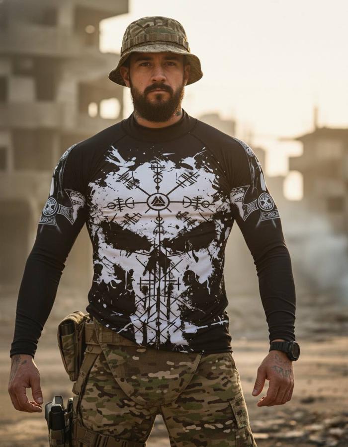 Мілітарі рашгард Punisher ПП8083
