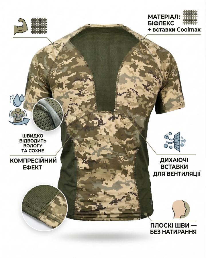 Компресійна потоотвідна футболка elit force SSO піксель ОЛ7259