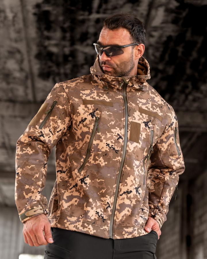 Тактична куртка Softshell MASAD піксель