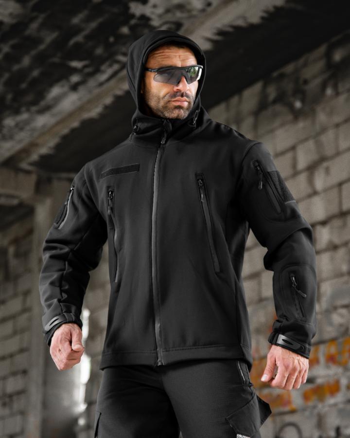 Тактична куртка Softshell MASAD чорна