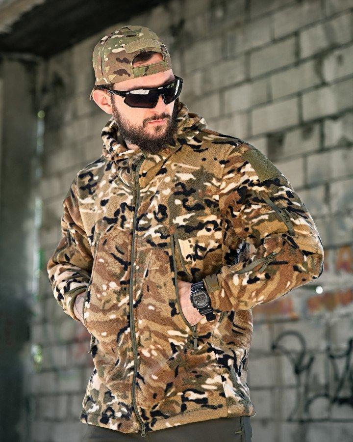 Тактична фліска з капюшоном TIGER мультикам ВТ 0935