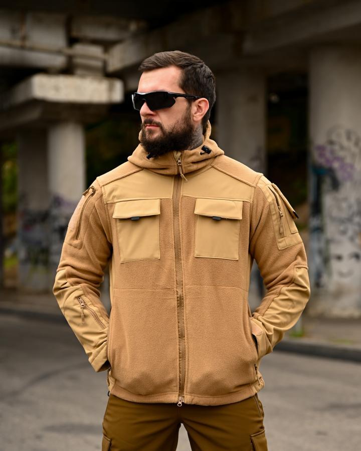 Тактична флісова куртка COMANDOS combo coyot ВТ6630