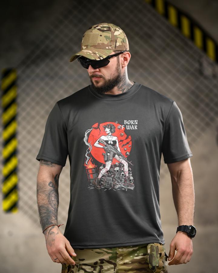 Тактична футболка Born of war grey ВТ4731