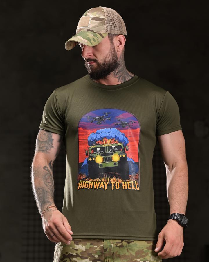 Тактична футболка BORN OF WAR highway oliva ВТ4751