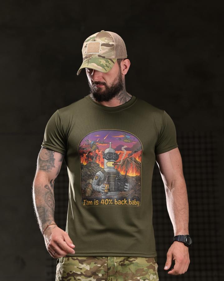 Тактична футболка BORN OF WAR I’m back oliva ВТ4754