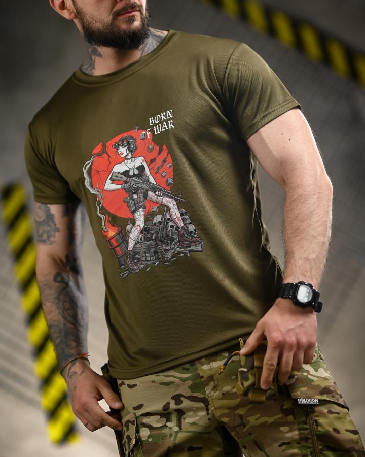 Тактична футболка Born of war oliva ВТ4721