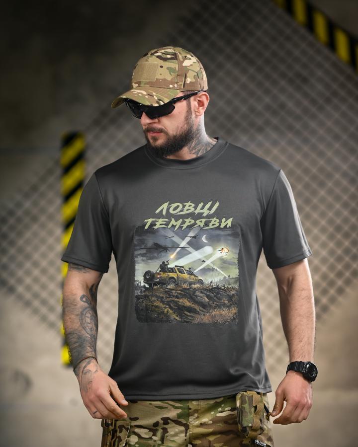 Тактична футболка BORN OF WAR Ловці темряви grey ВТ4733