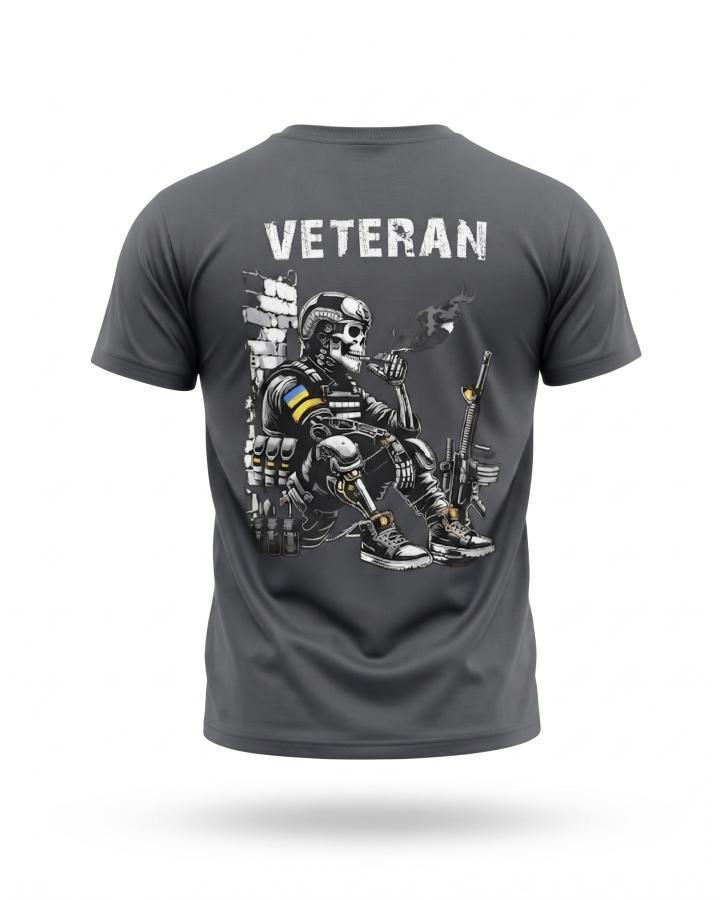 Тактична футболка SELION Veteran серая ДЛ7221