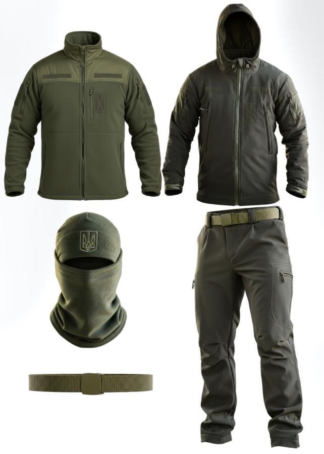Тактичний костюм Softshell 5в1 LUNAR олива ТР6408