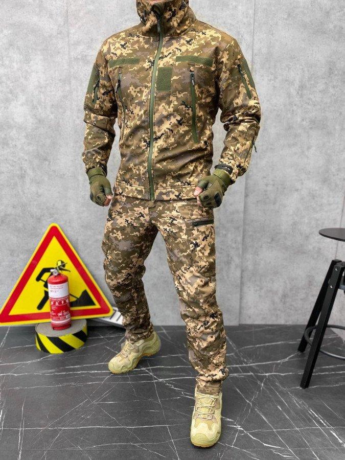 Тактичний костюм Softshell BURN Армійський костюм софтшел Піксель