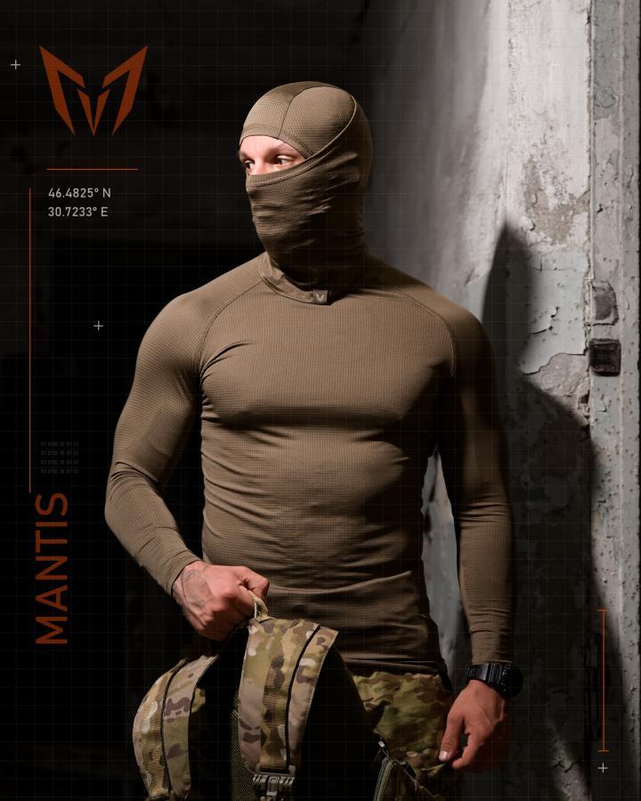 Тактичний лонгслів з балаклавою MANTIS® Phantom LS Combat Shirt - Olive
