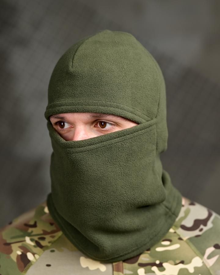Флісова балаклава оливкова ТР6540